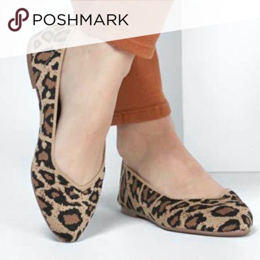 Leopard Skechers flats